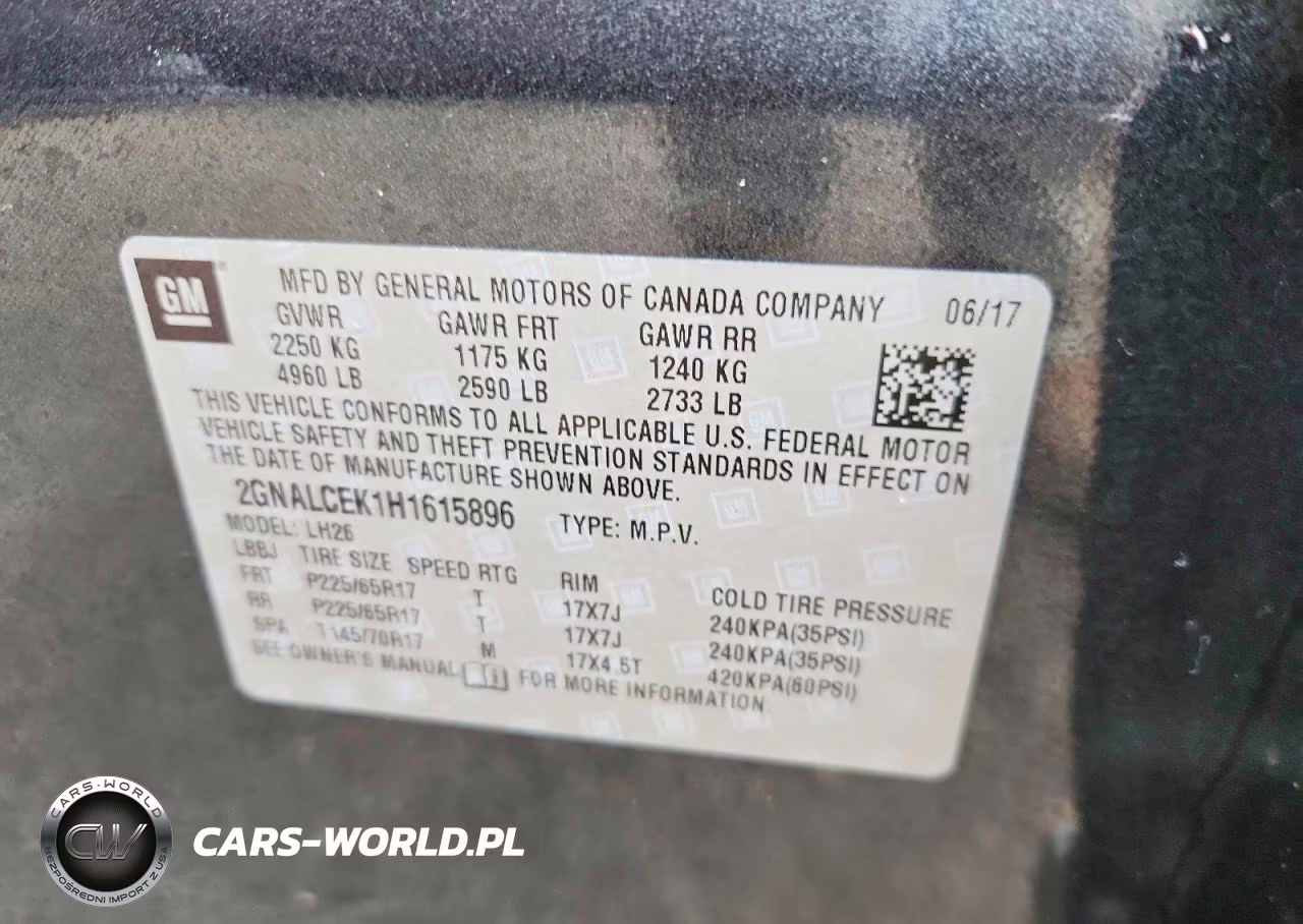 2017 Chevrolet Equinox Lt VIN:2GNALCEK1H1615896 - 13