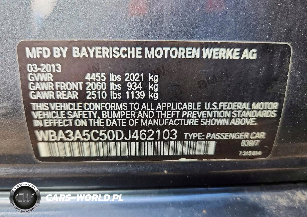 2013 BMW 328 I VIN:WBA3A5C50DJ462103 - 12