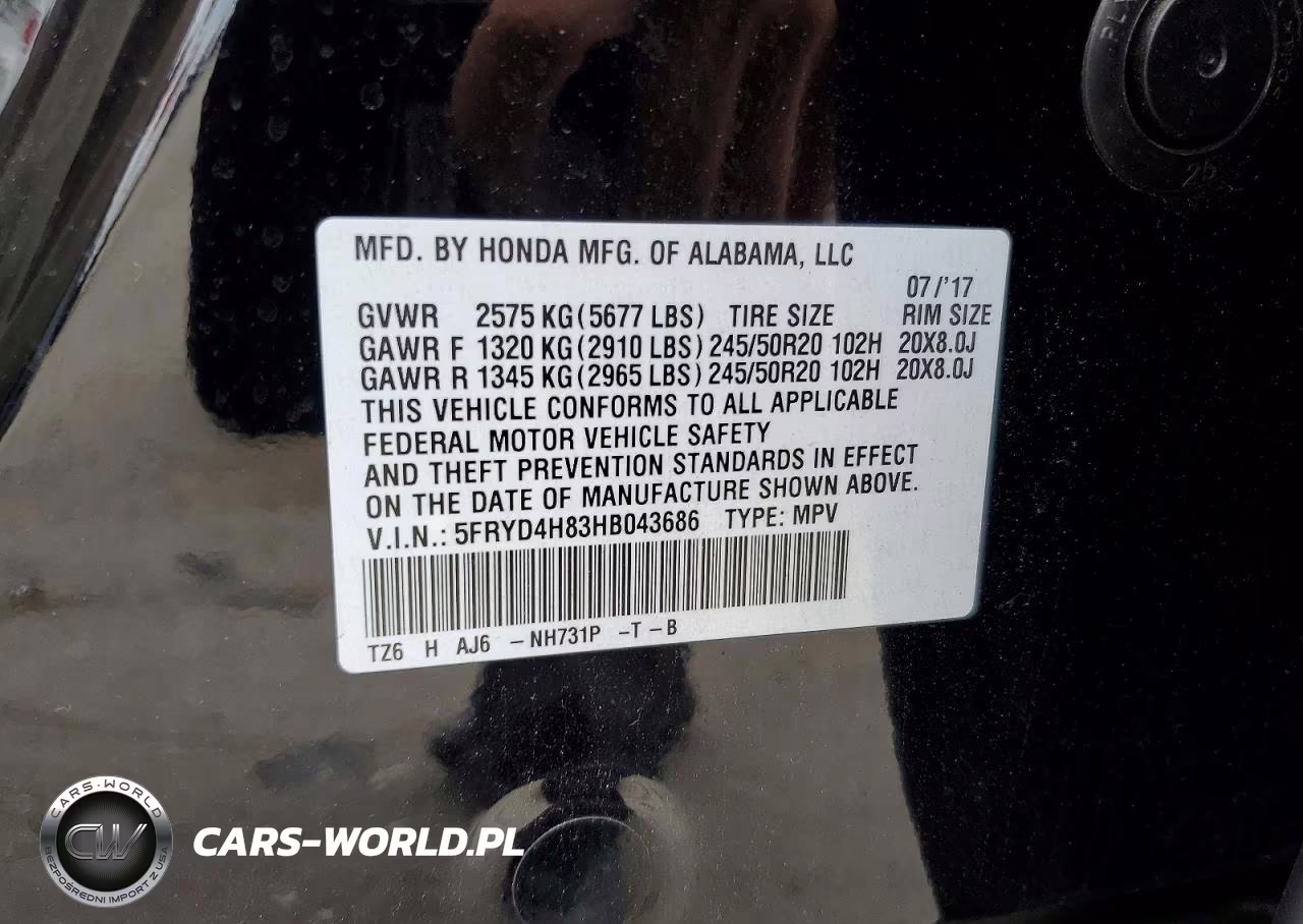 2017 Acura Mdx Advance VIN:5FRYD4H83HB043686 - 13