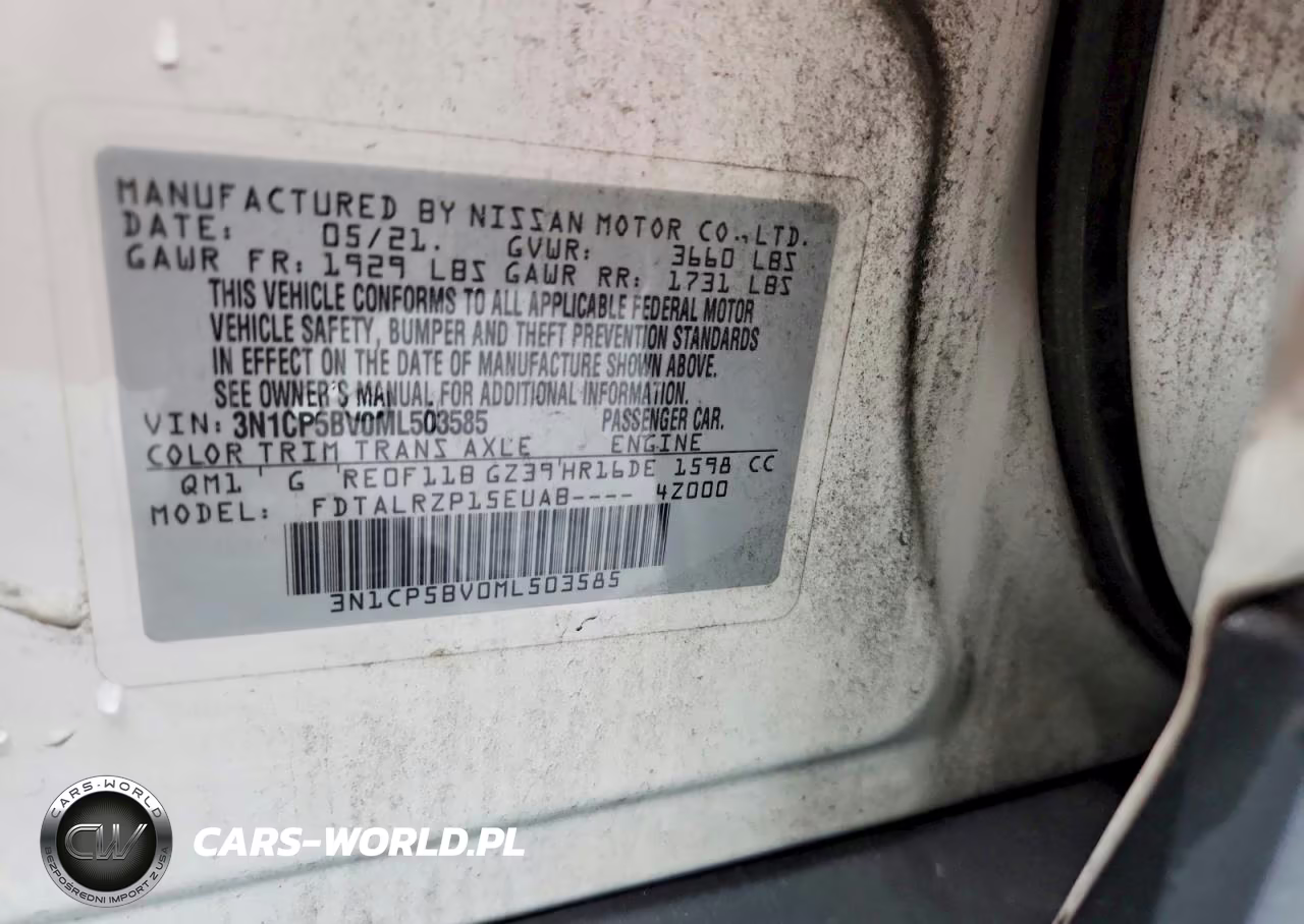 2021 Nissan Kicks S VIN:3N1CP5BV0ML503585 - 12