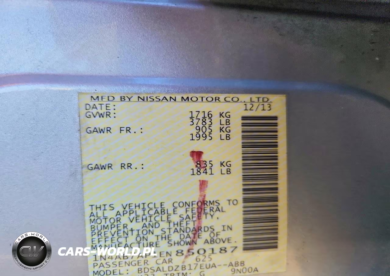 2014 Nissan Sentra S VIN:1N4AB7AP1EN850187 - 12