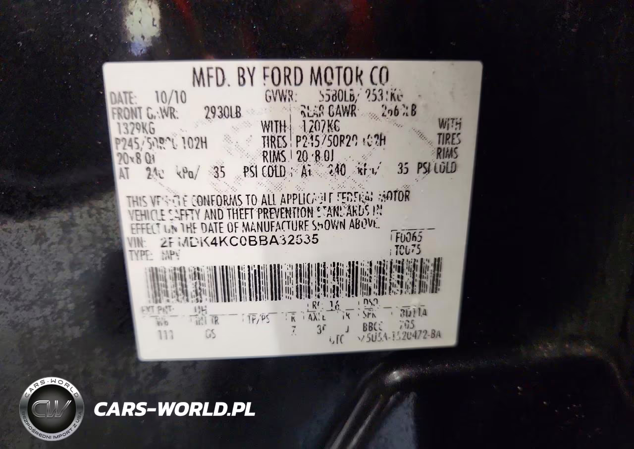 2011 Ford Edge Limited VIN:2FMDK4KC0BBA32535 - 13