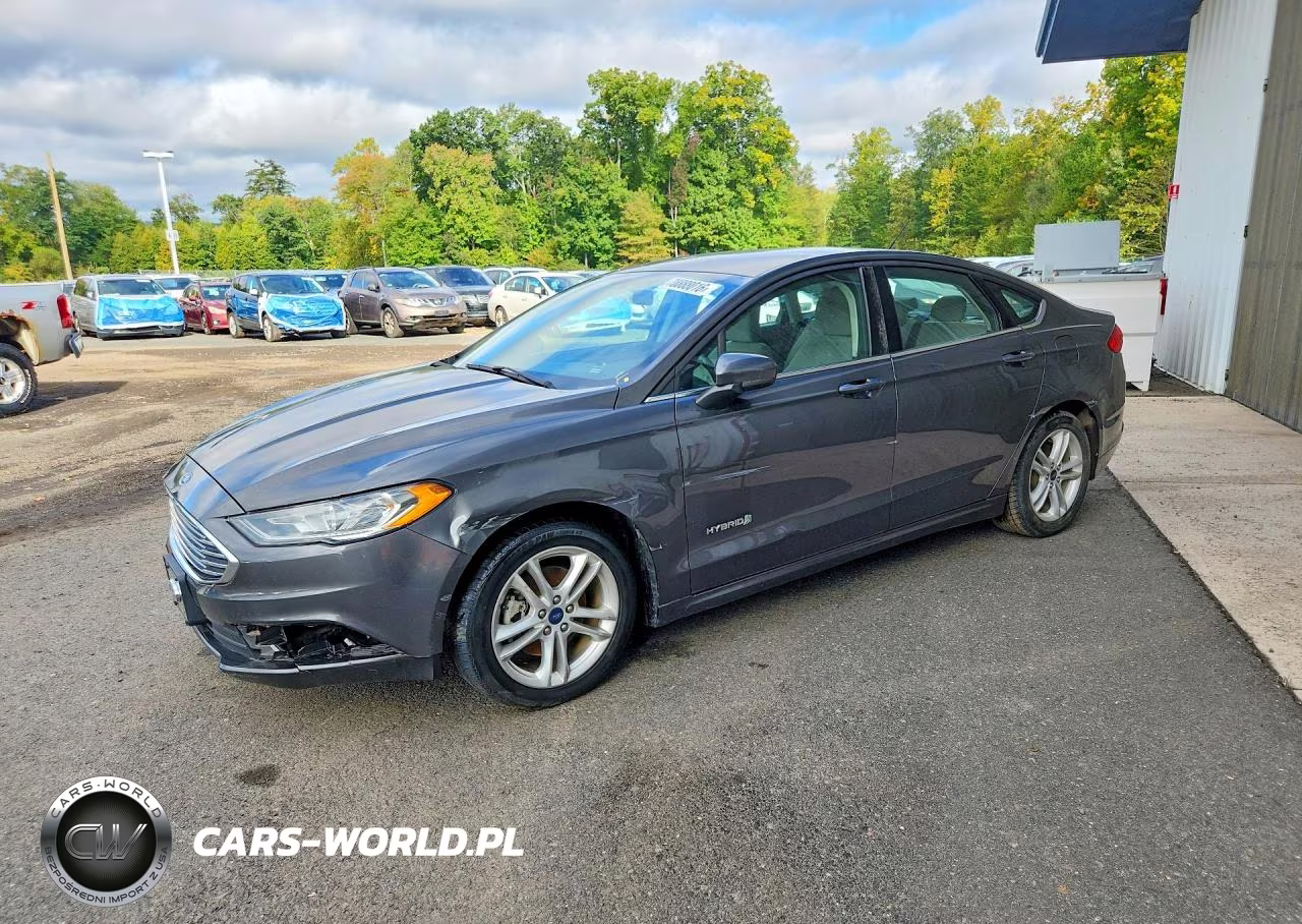 2018 Ford Fusion S Hybrid VIN:3FA6P0UU8JR142185 - 1