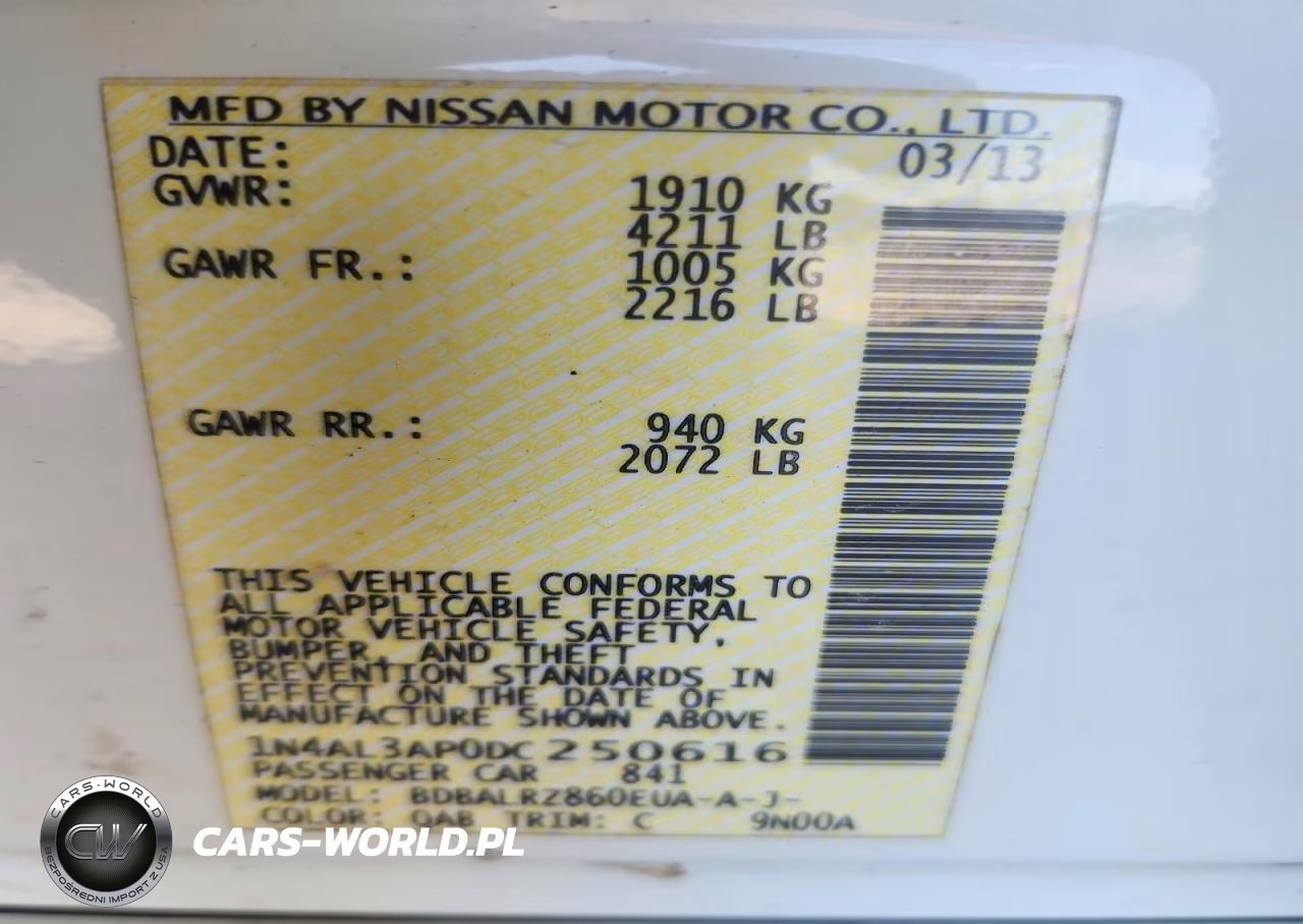 2013 Nissan Altima 2.5 VIN:1N4AL3AP0DC250616 - 13