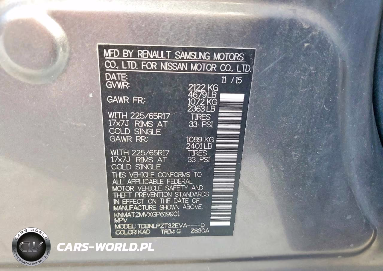 2016 Nissan Rogue S VIN:KNMAT2MVXGP619901 - 13