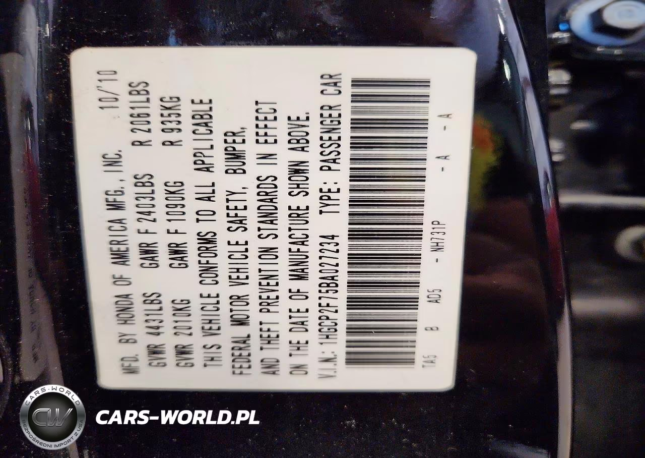2011 Honda Accord Ex VIN:1HGCP2F75BA027234 - 13
