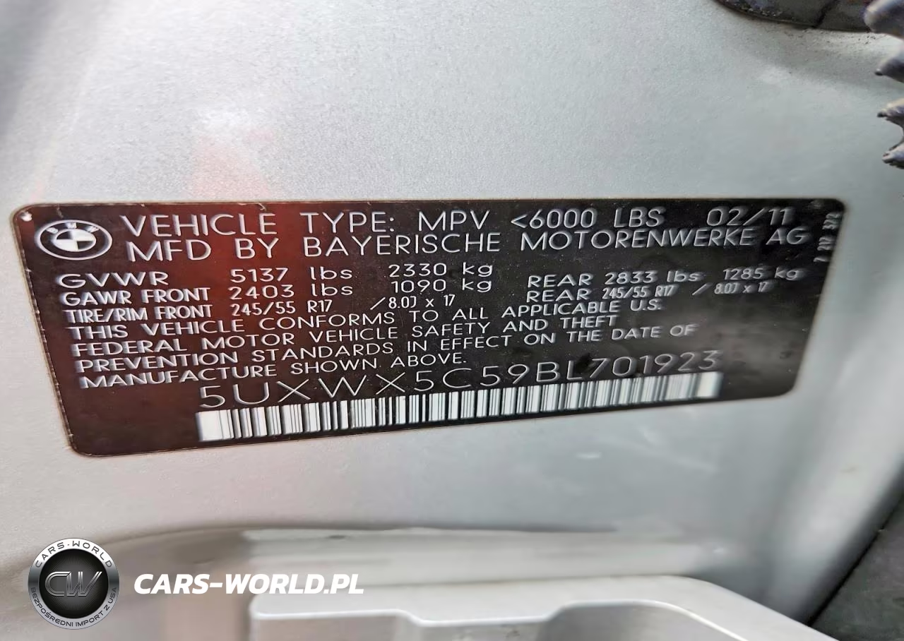 2011 BMW X3 xDrive28I VIN:5UXWX5C59BL701923 - 12