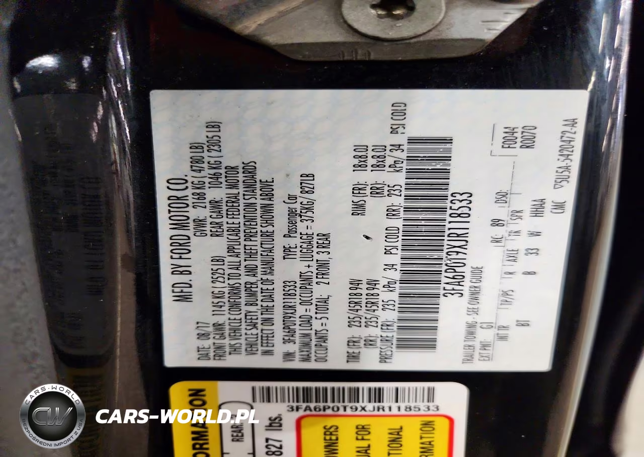 2018 Ford Fusion Se VIN:3FA6P0T9XJR118533 - 12