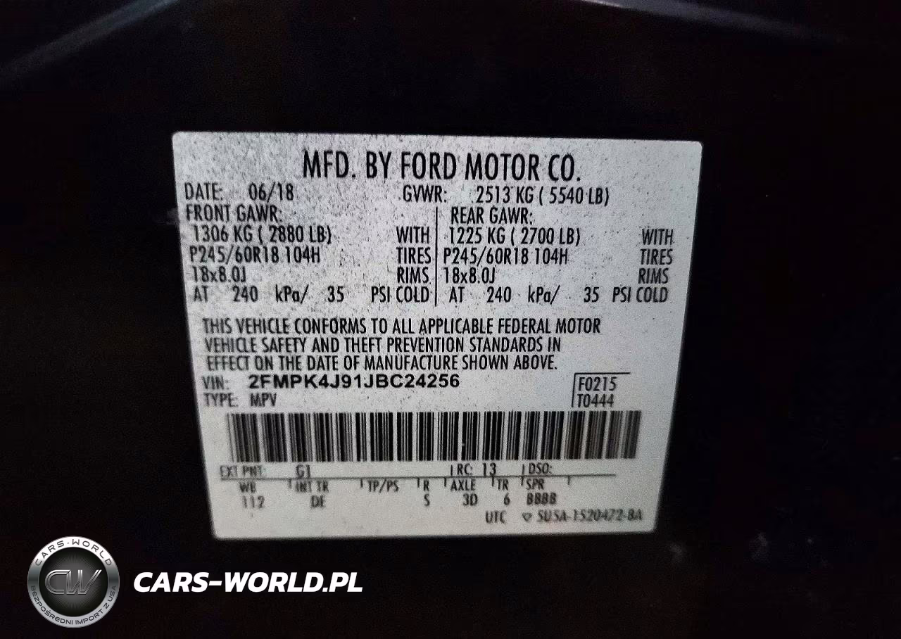 2018 Ford Edge Sel VIN:2FMPK4J91JBC24256 - 13