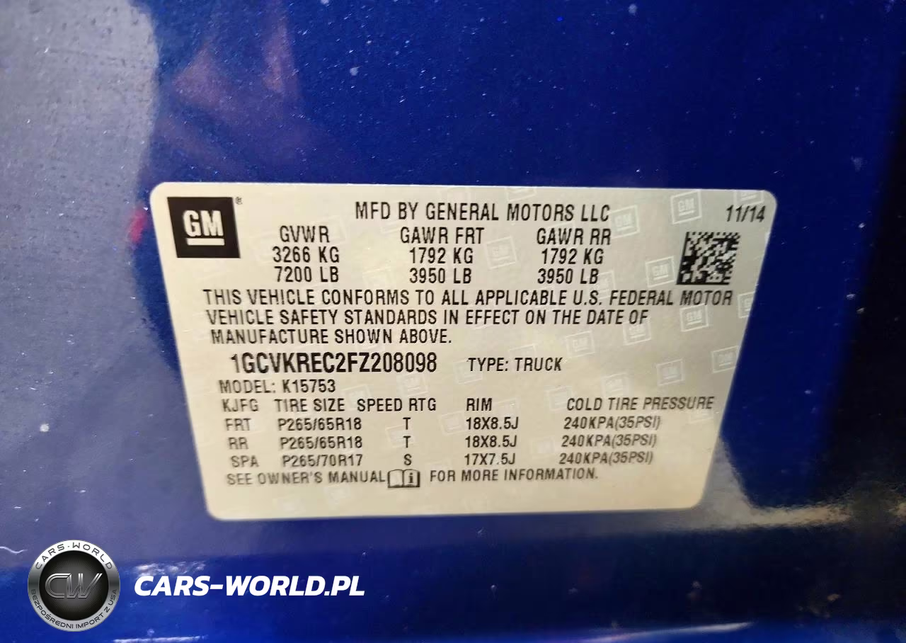 2015 Chevrolet Silverado K1500 Lt VIN:1GCVKREC2FZ208098 - 12
