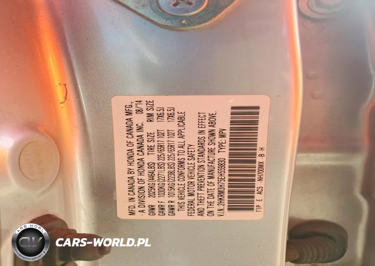 2014 Honda Cr-V Exl VIN:2HKRM3H75EH559830 - 13