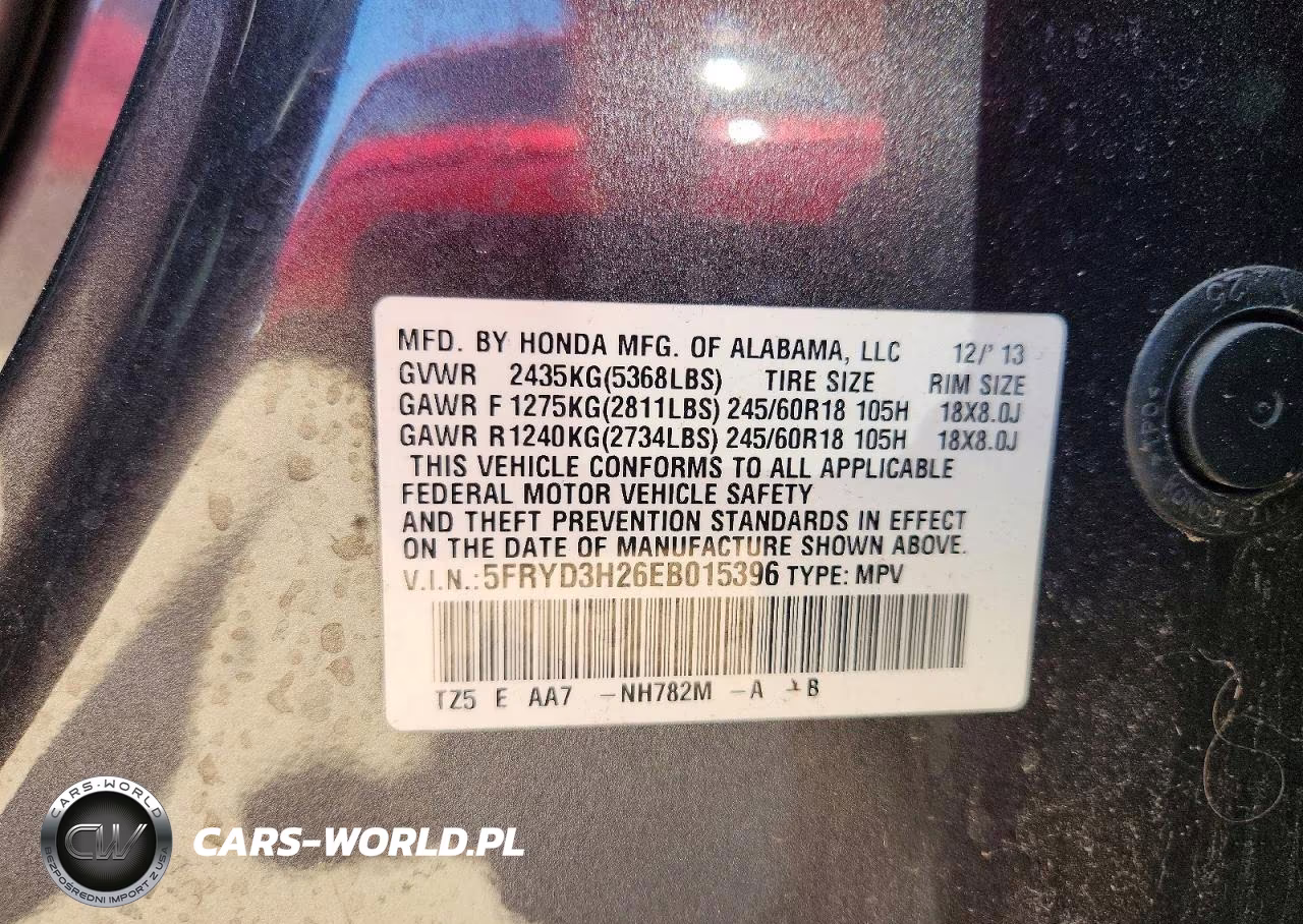 2014 Acura Mdx VIN:5FRYD3H26EB015396 - 13