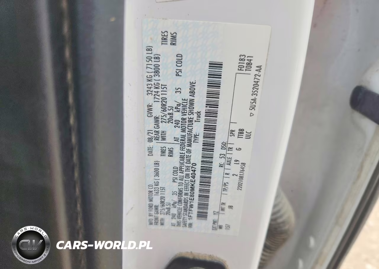 2021 Ford F150 Supercrew VIN:1FTFW1E80MKE40470 - 13