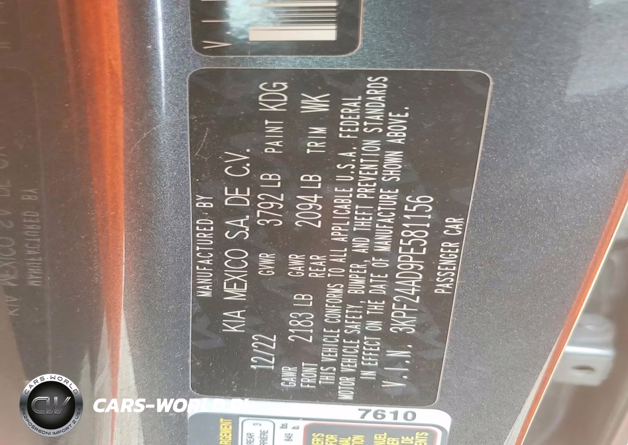 2023 Kia Forte Lxs VIN:3KPF24AD9PE581156 - 12