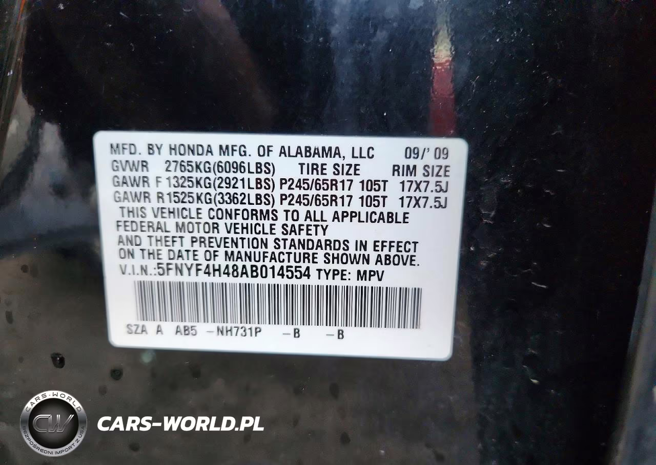 2010 Honda Pilot Ex VIN:5FNYF4H48AB014554 - 13