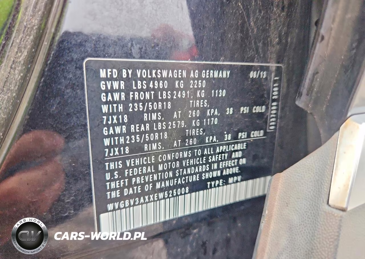 2014 Volkswagen Tiguan S VIN:WVGBV3AXXEW525008 - 13