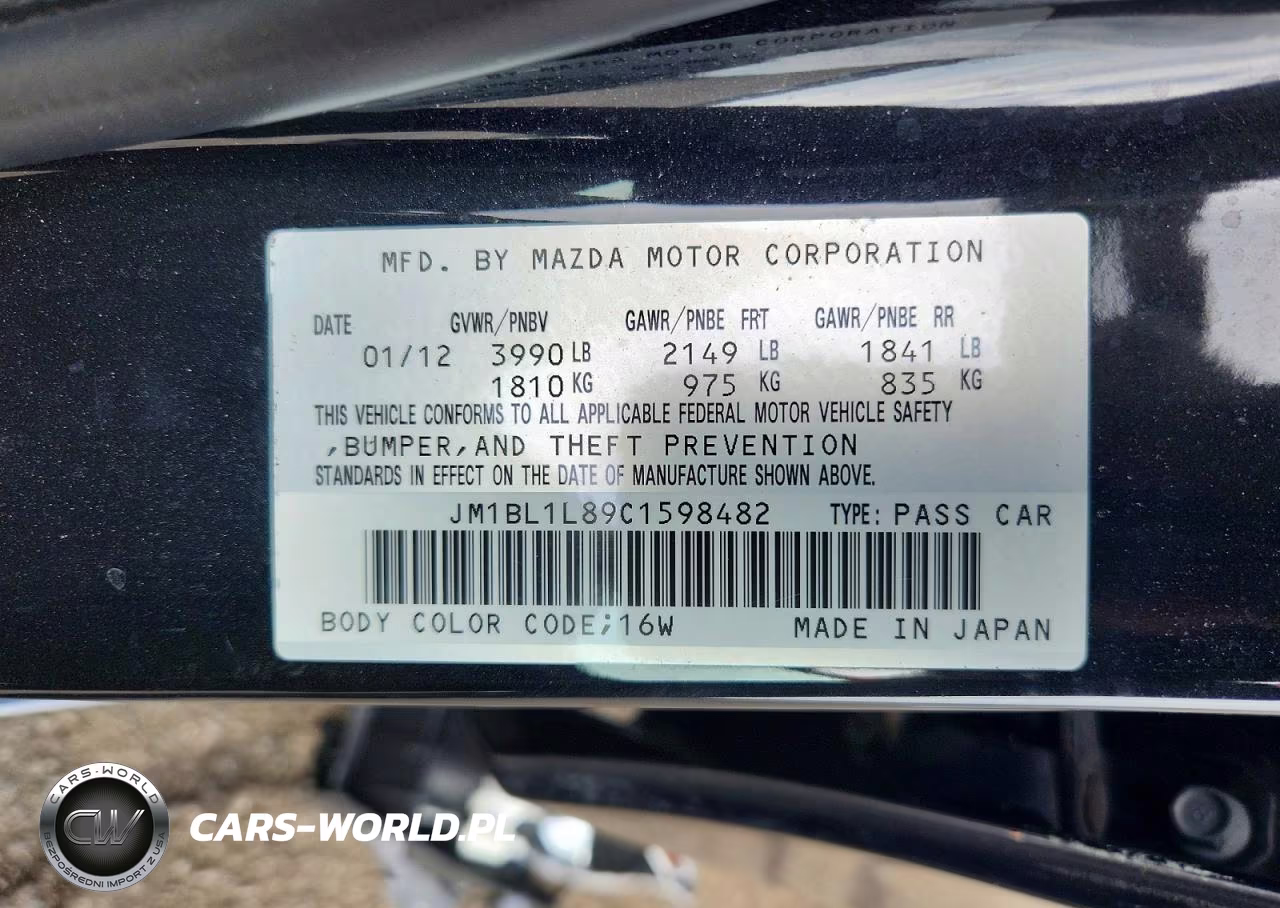 2012 Mazda 3 I VIN:JM1BL1L89C1598482 - 12