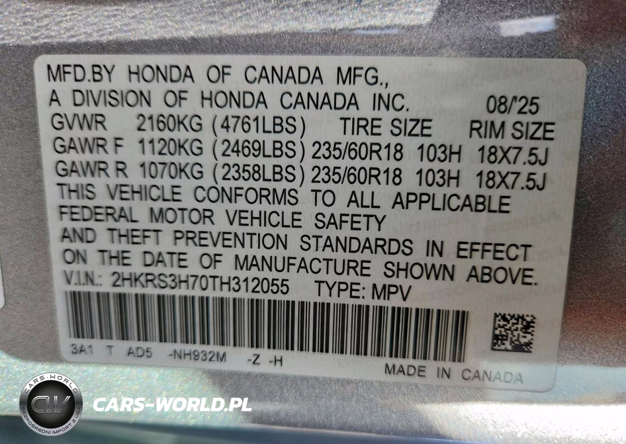 2026 Honda Cr-V Exl VIN:2HKRS3H70TH312055 - 13