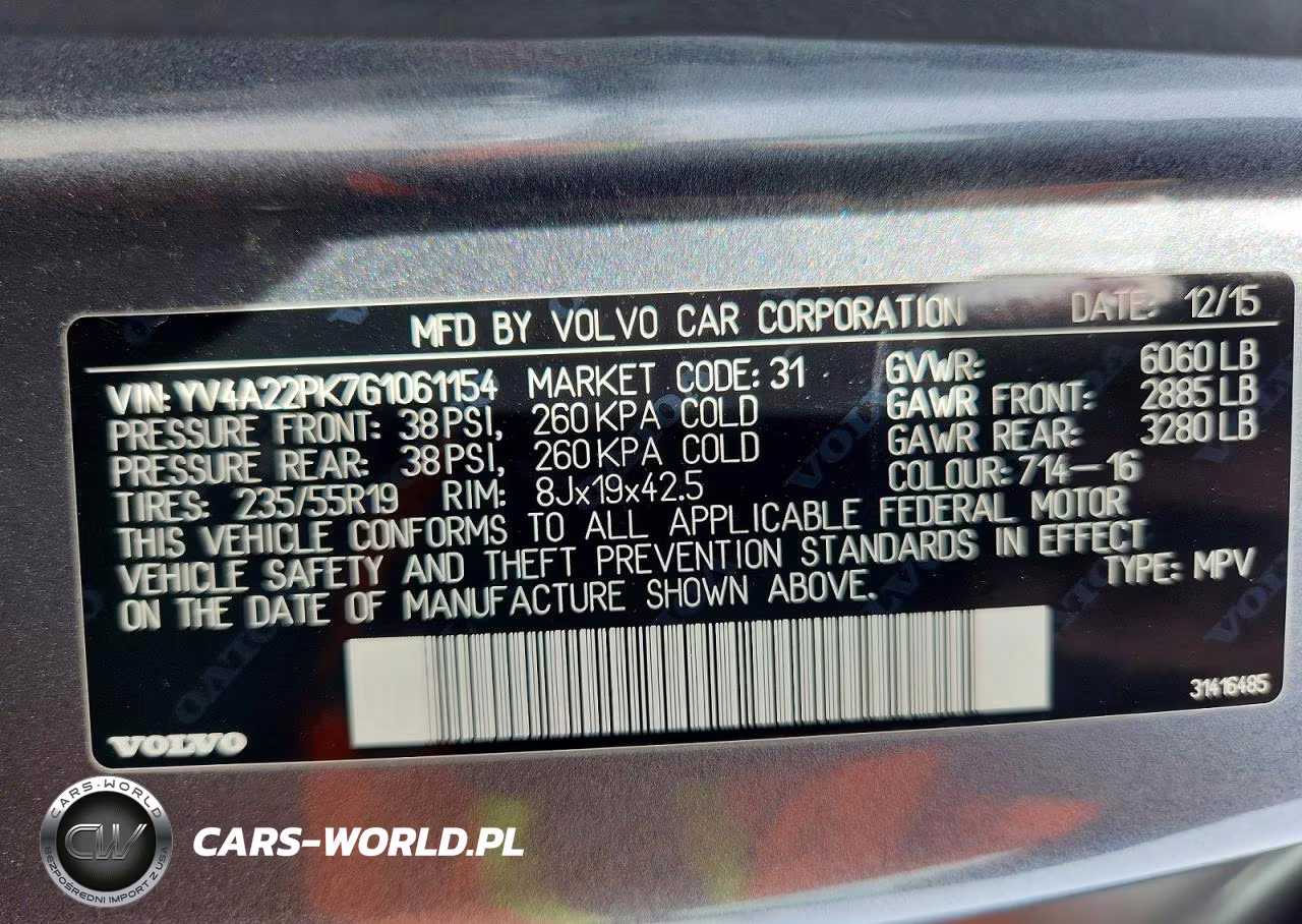 2016 Volvo Xc90 T6 VIN:YV4A22PK7G1061154 - 13