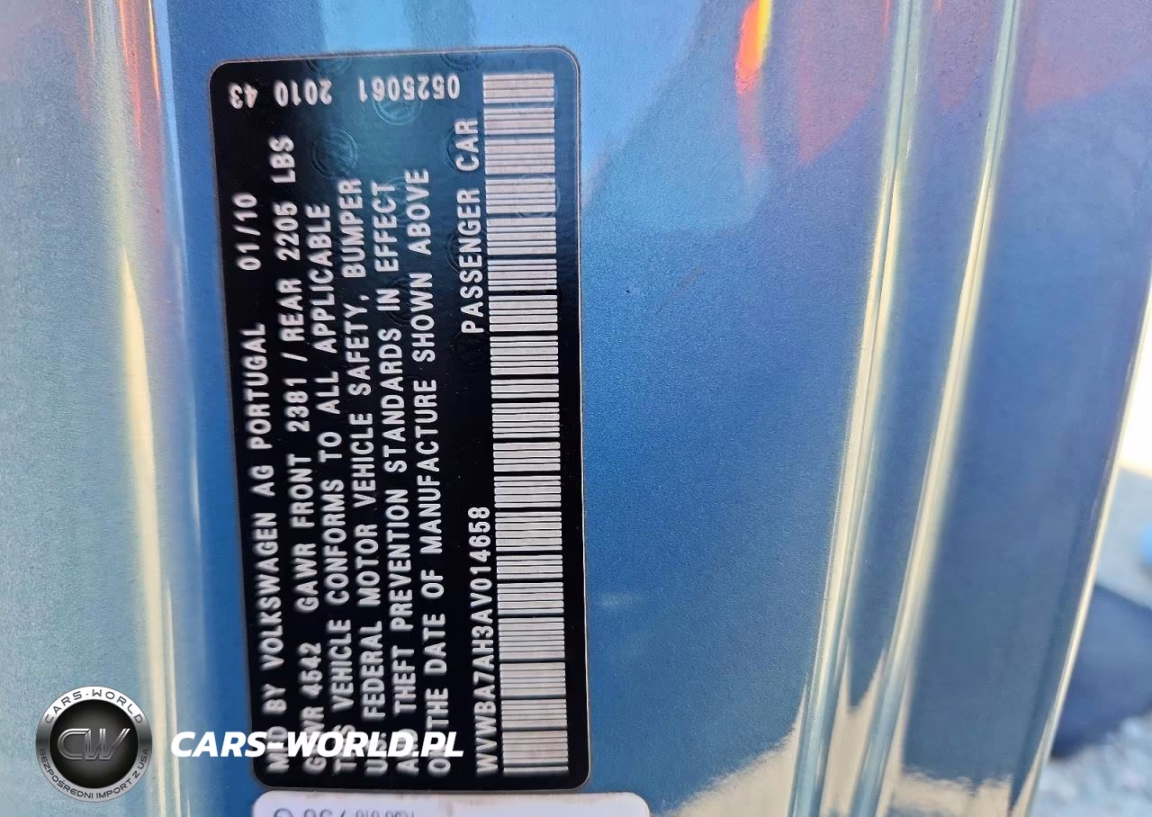2010 Volkswagen Eos Turbo VIN:WVWBA7AH3AV014658 - 12
