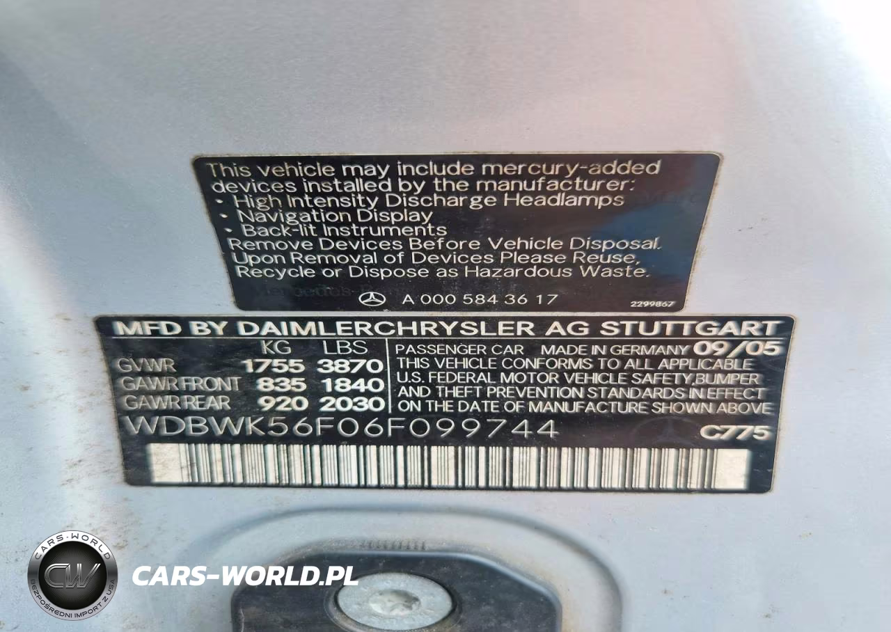 2006 Mercedes-Benz Slk 350 VIN:WDBWK56F06F099744 - 12