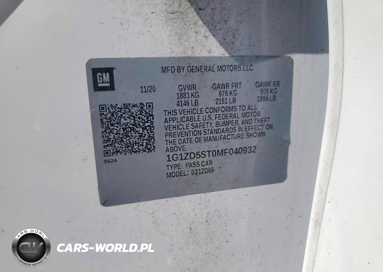 2021 Chevrolet Malibu Lt VIN:1G1ZD5ST0MF040932 - 12
