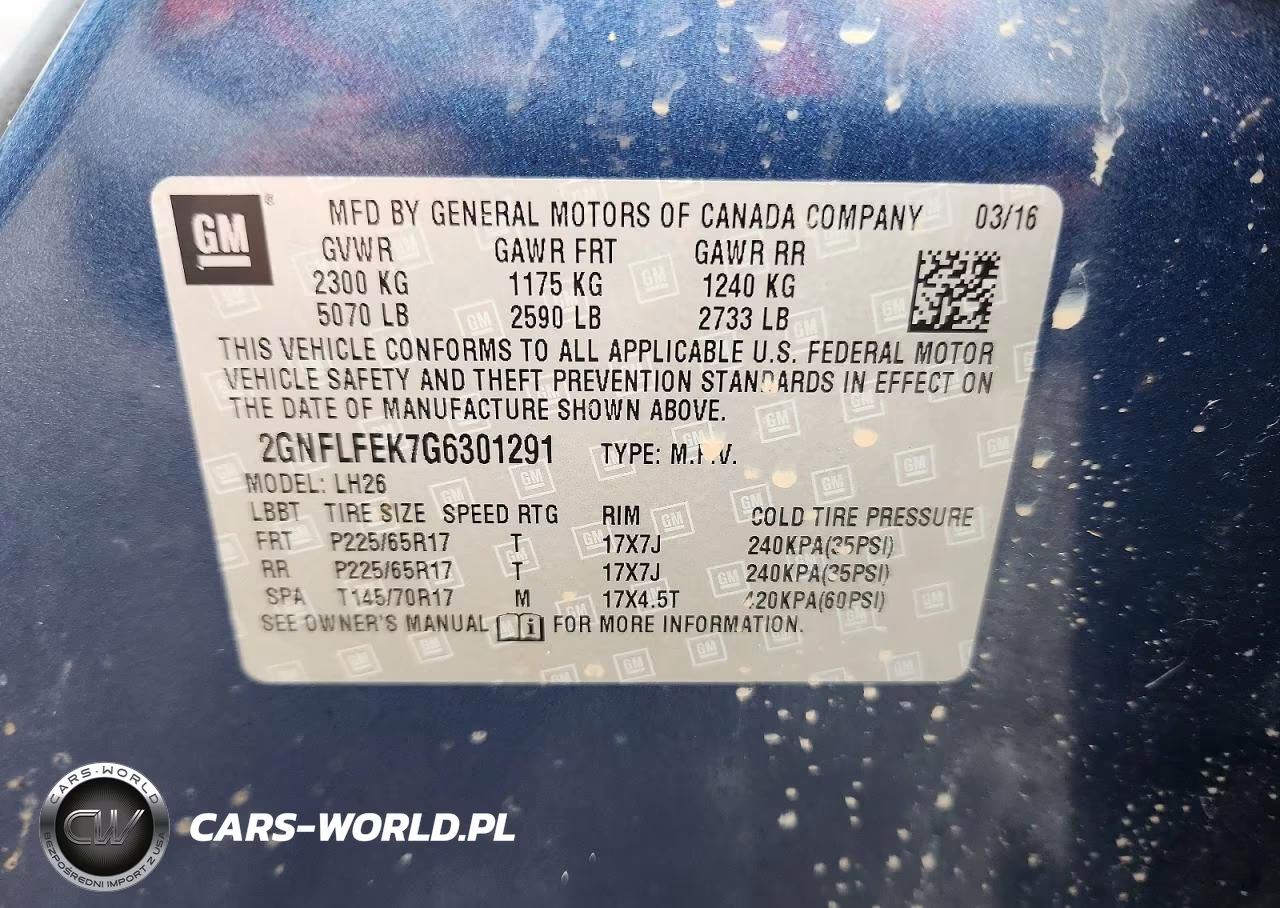 2016 Chevrolet Equinox Lt VIN:2GNFLFEK7G6301291 - 13