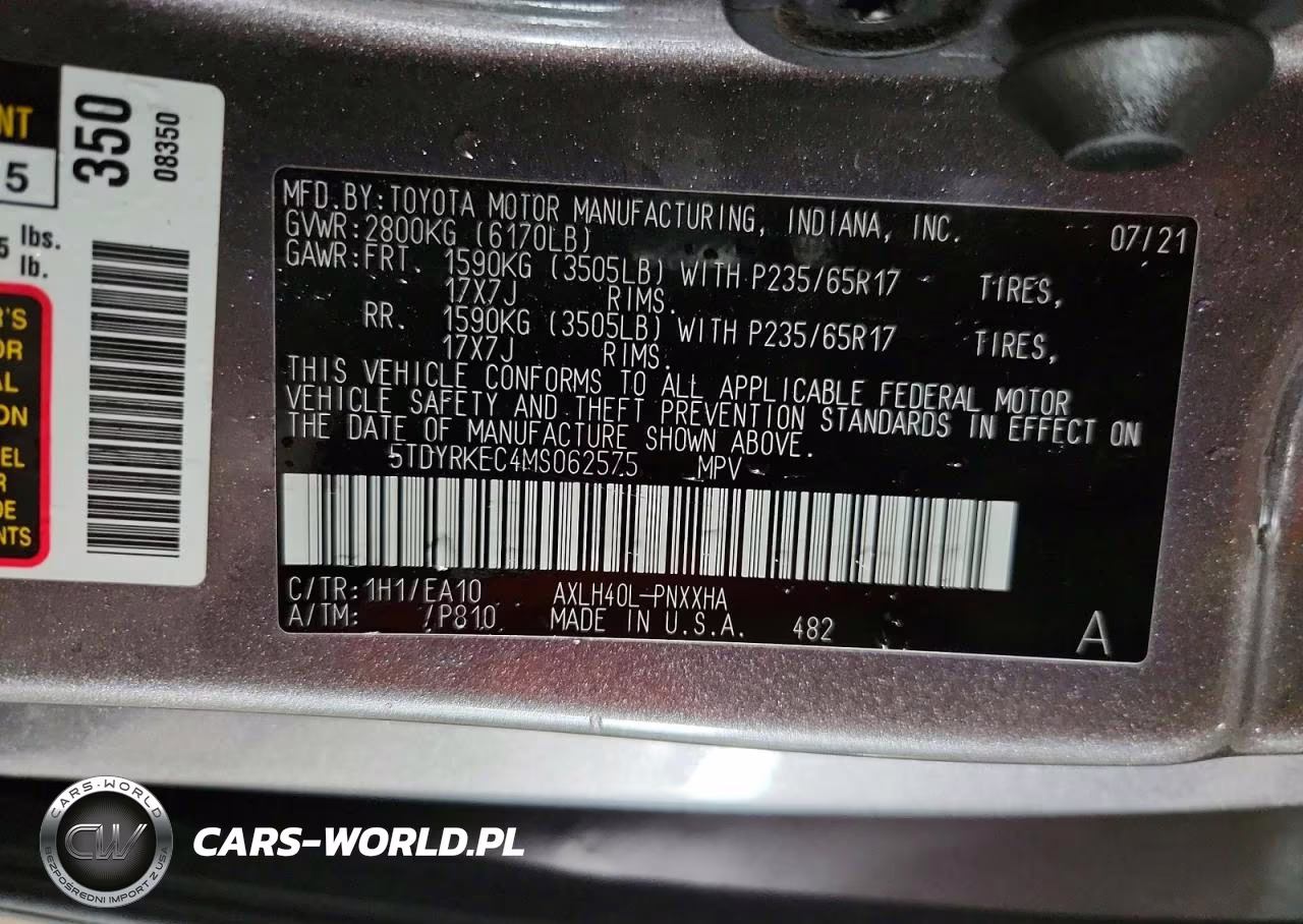 2021 Toyota Sienna Xle VIN:5TDYRKEC4MS062575 - 13