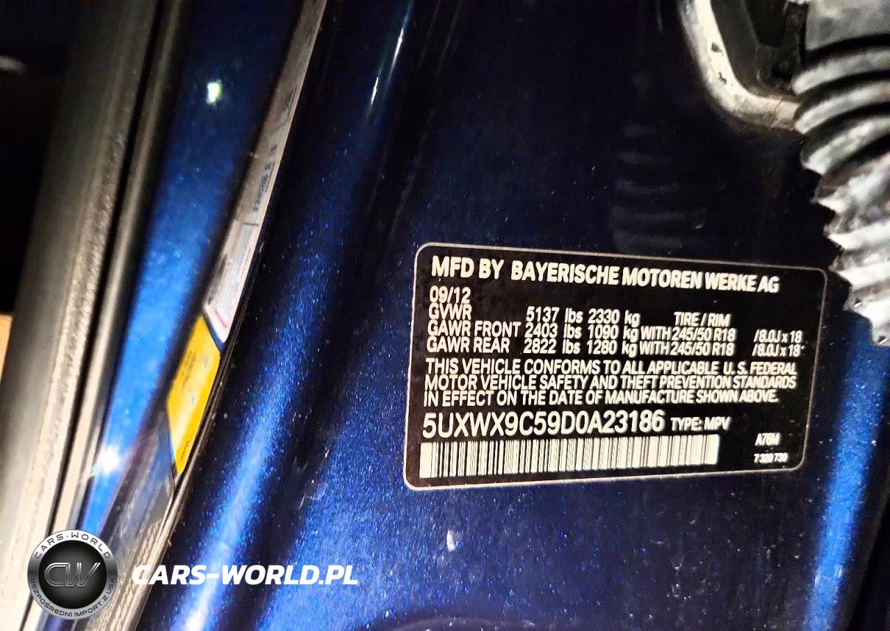 2013 BMW X3 xDrive28I VIN:5UXWX9C59D0A23186 - 13
