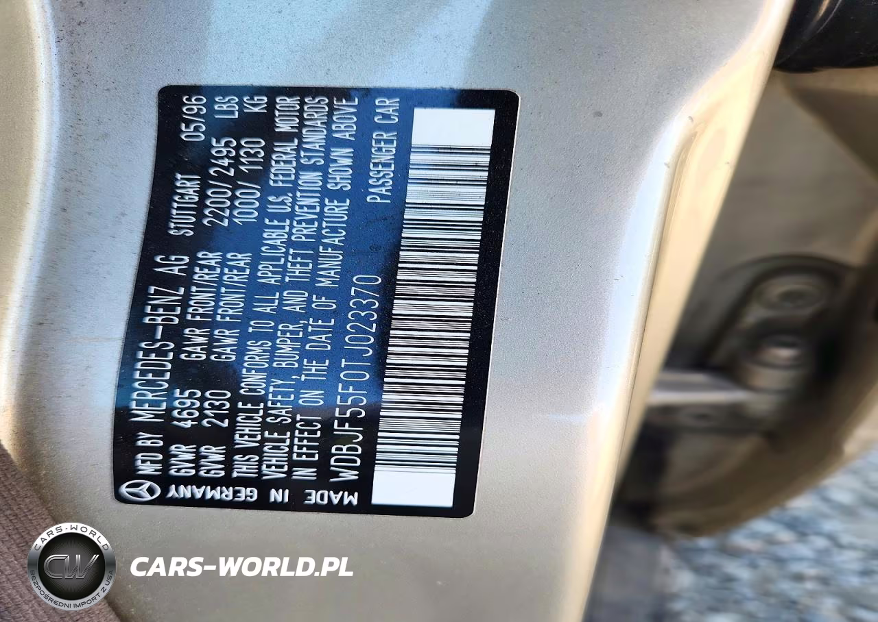 1996 Mercedes-Benz E 320 VIN:WDBJF55F0TJ023370 - 12