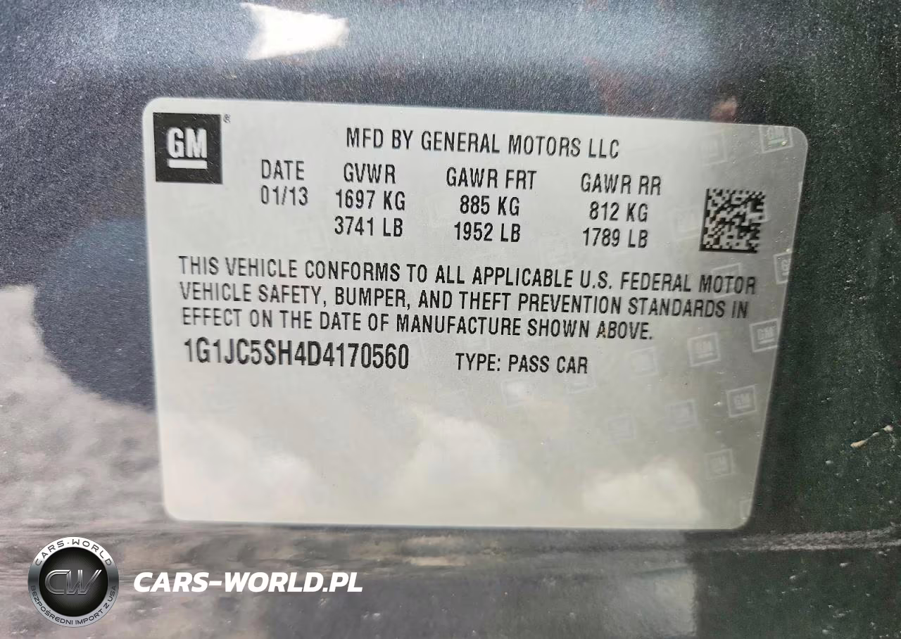 2013 Chevrolet Sonic Lt VIN:1G1JC5SH4D4170560 - 12