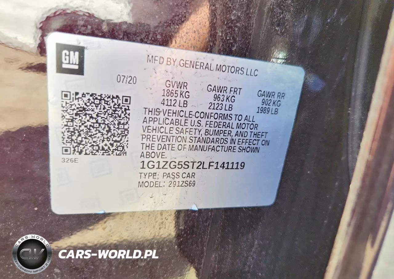 2020 Chevrolet Malibu Rs VIN:1G1ZG5ST2LF141119 - 12