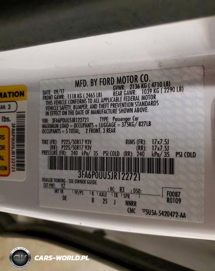 2018 Ford Fusion S Hybrid VIN:3FA6P0UU5JR122721 - 12