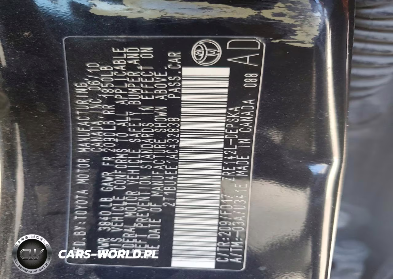 2010 Toyota Corolla S VIN:2T1BU4EE1AC432838 - 12