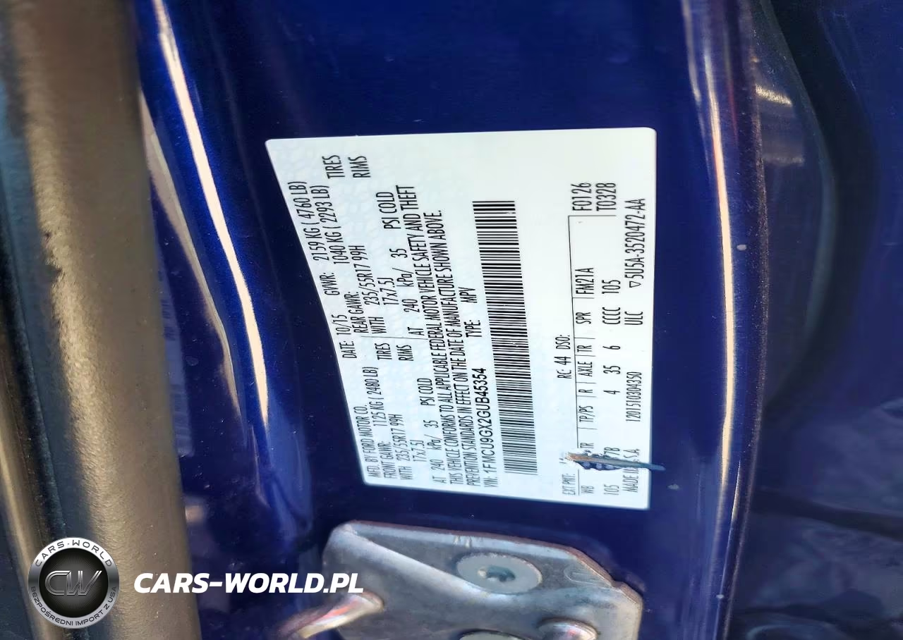 2016 Ford Escape Se VIN:1FMCU9GX2GUB45354 - 14
