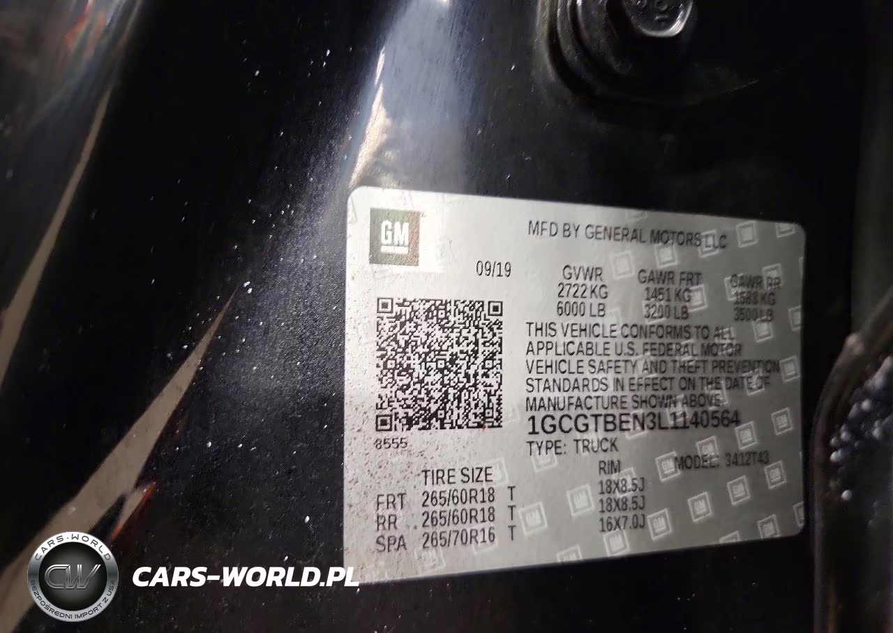 2020 Chev Colorado VIN:1GCGTBEN3L1140564 - 12