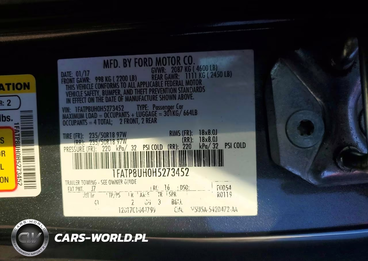 2017 Ford Mustang VIN:1FATP8UH0H5273452 - 12