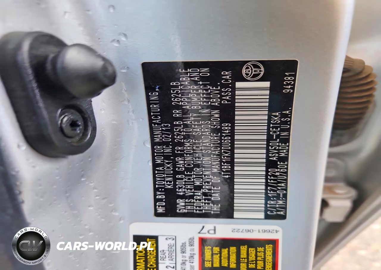 2013 Toyota Camry Se VIN:4T1BF1FK7DU661489 - 12