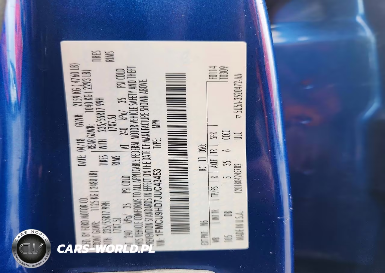 2018 Ford Escape Sel VIN:1FMCU9HD7JUC43453 - 13