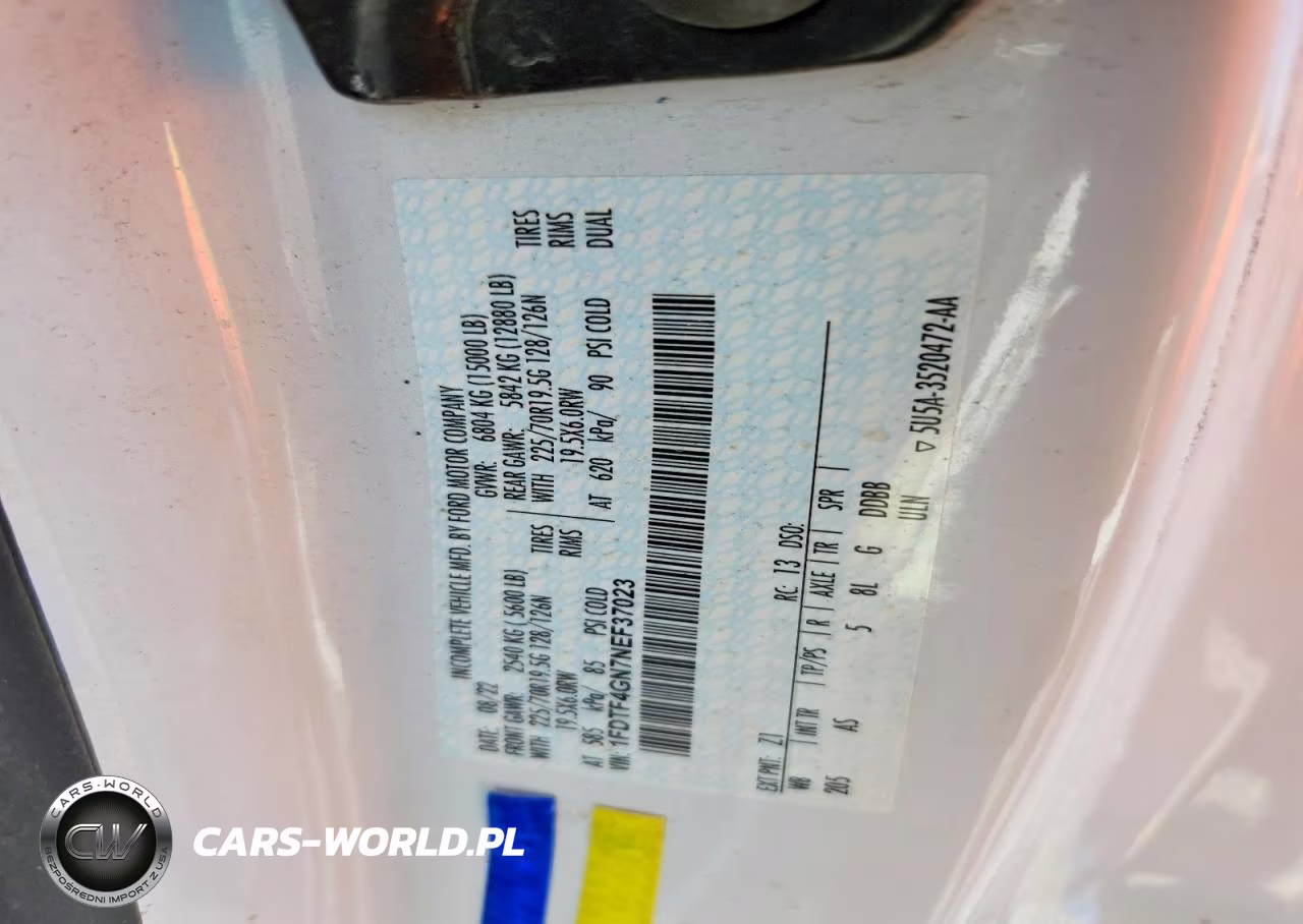 2022 Ford F450 Super Duty VIN:1FDTF4GN7NEF37023 - 12