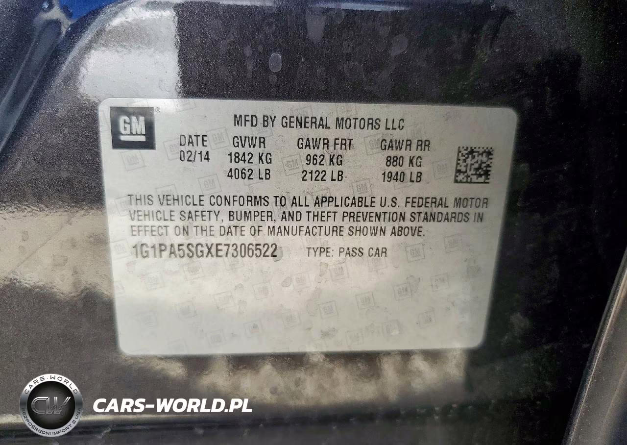 2014 Chevrolet Cruze Ls VIN:1G1PA5SGXE7306522 - 12