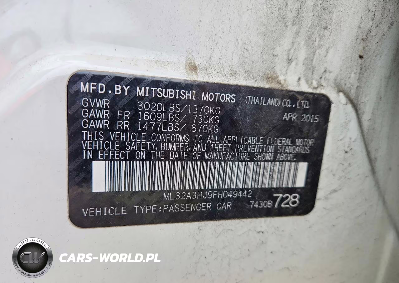 2015 Mitsubishi Mirage De VIN:ML32A3HJ9FH049442 - 13