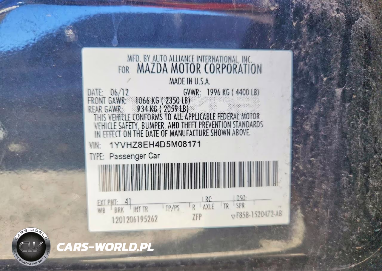 2013 Mazda 6 Touring Plus VIN:1YVHZ8EH4D5M08171 - 12