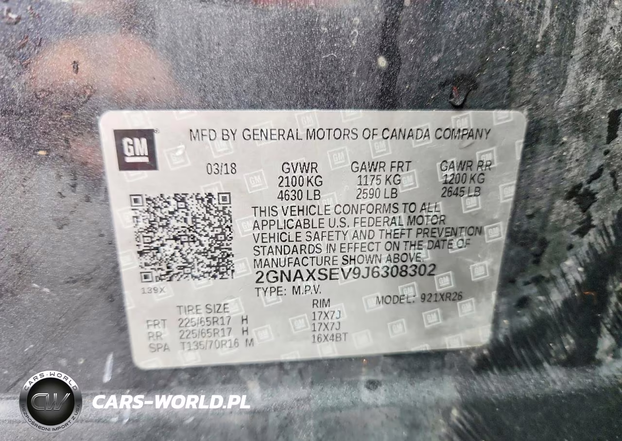 2018 Chevrolet Equinox Lt VIN:2GNAXSEV9J6308302 - 12