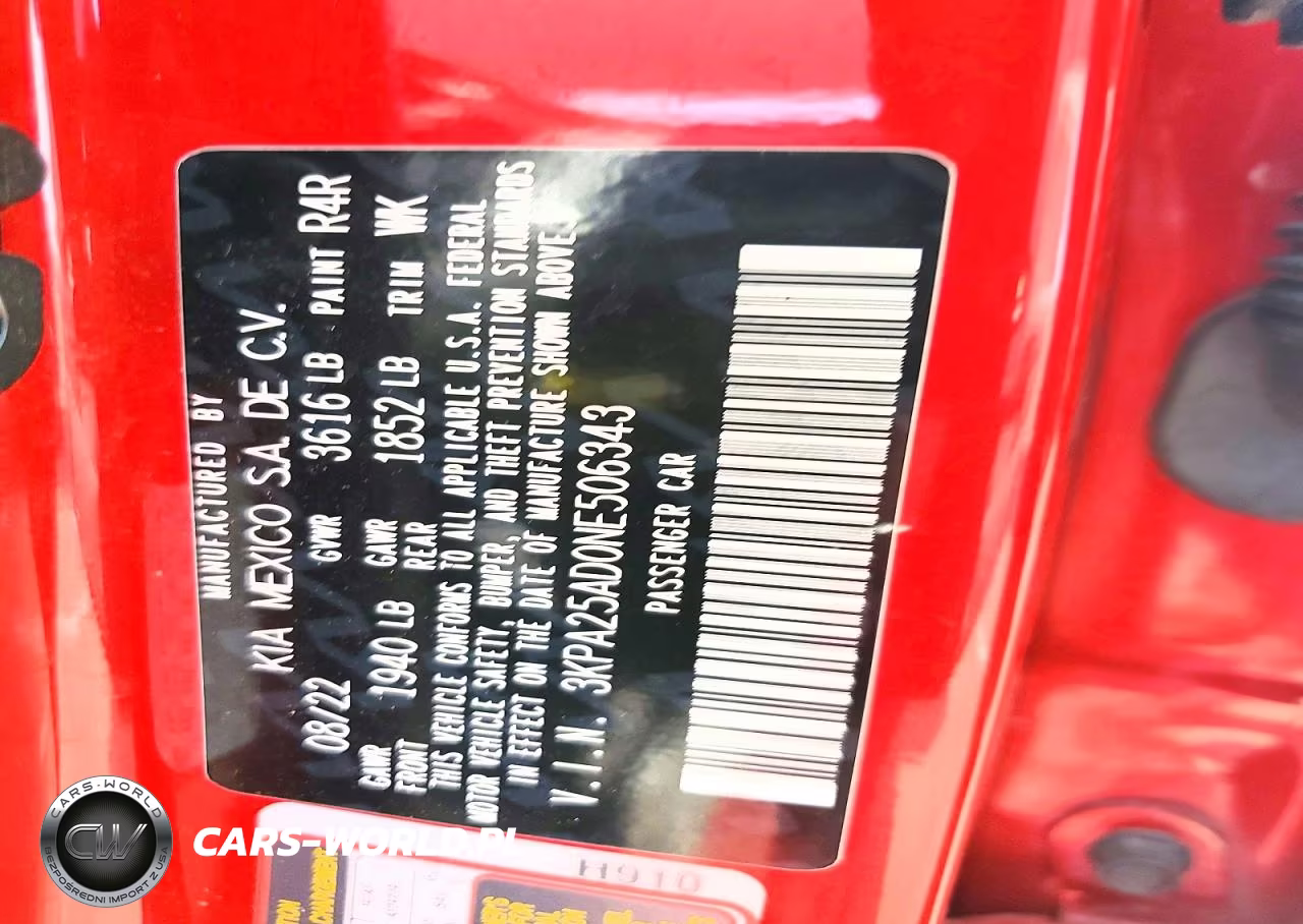2022 Kia Rio S VIN:3KPA25AD0NE506343 - 12