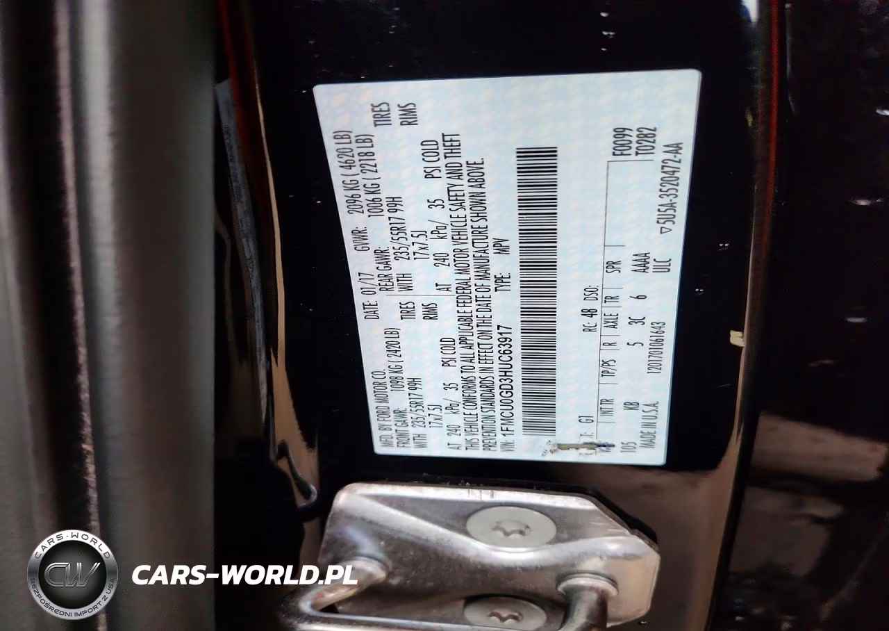 2017 Ford Escape Se VIN:1FMCU0GD3HUC63917 - 12
