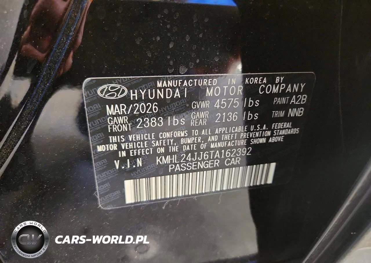 2026 Hyundai Sonata Hybrid Blue VIN:KMHL24JJ6TA162392 - 12