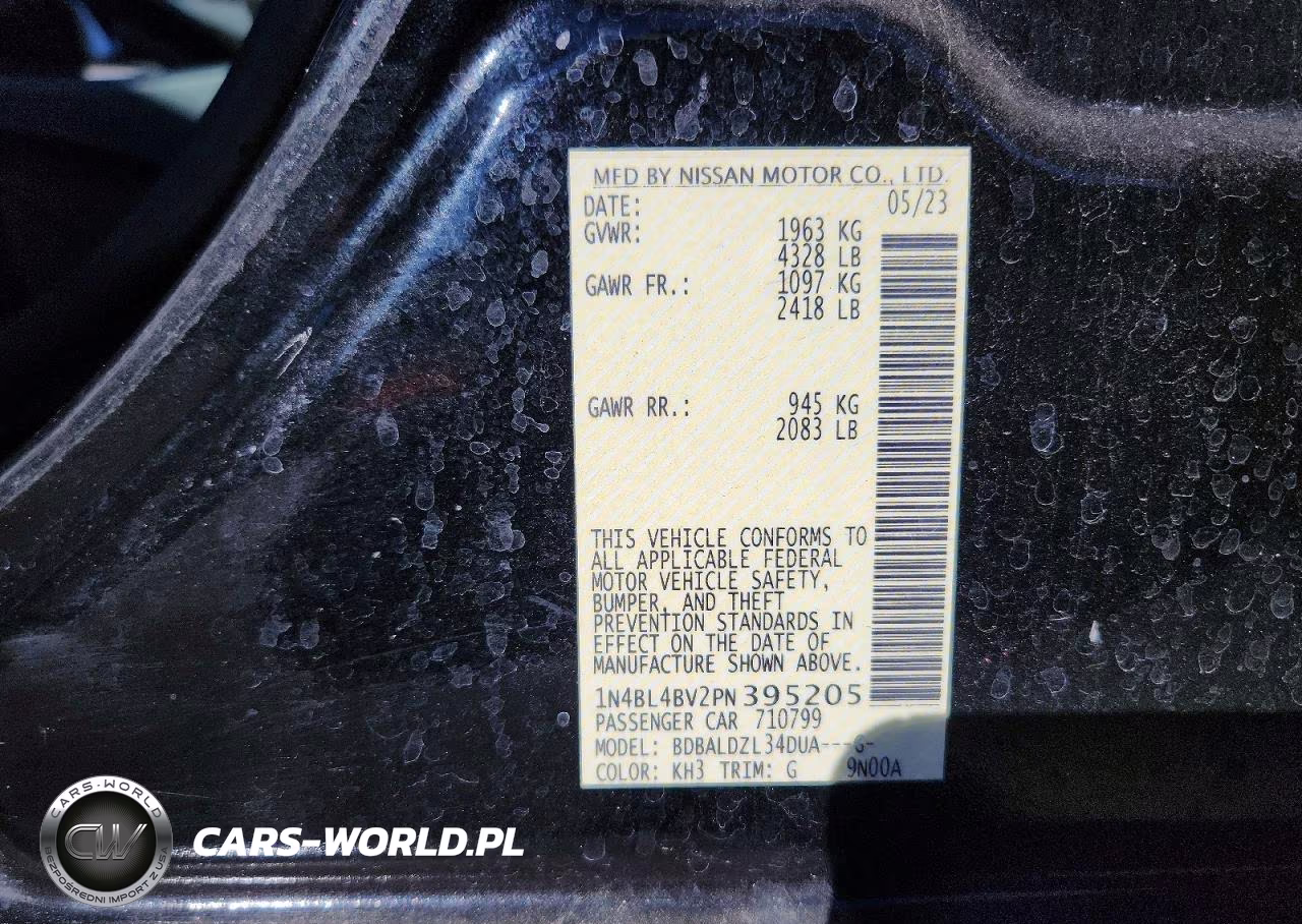2023 Nissan Altima S VIN:1N4BL4BV2PN395205 - 12