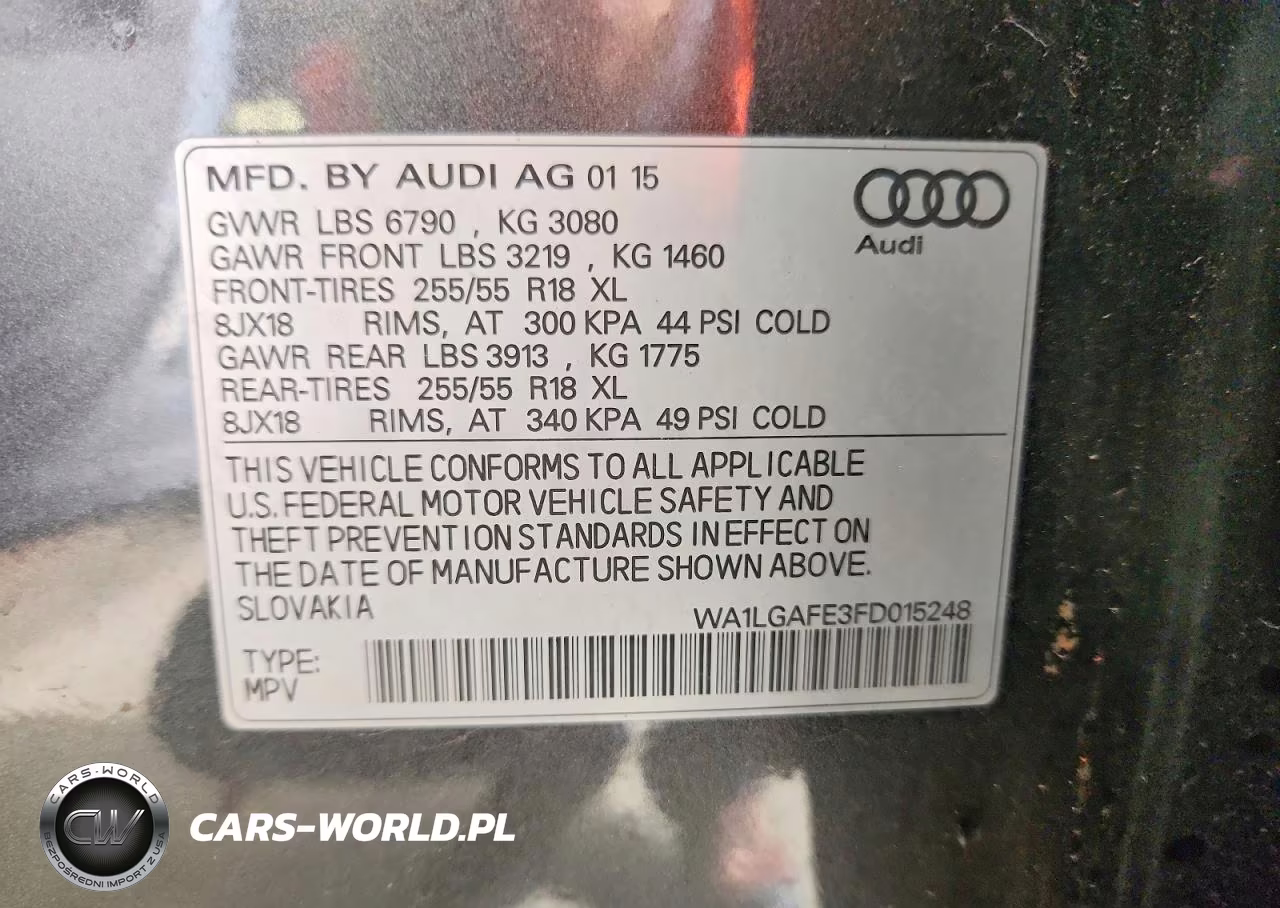2015 Audi Q7 Premium Plus VIN:WA1LGAFE3FD015248 - 13