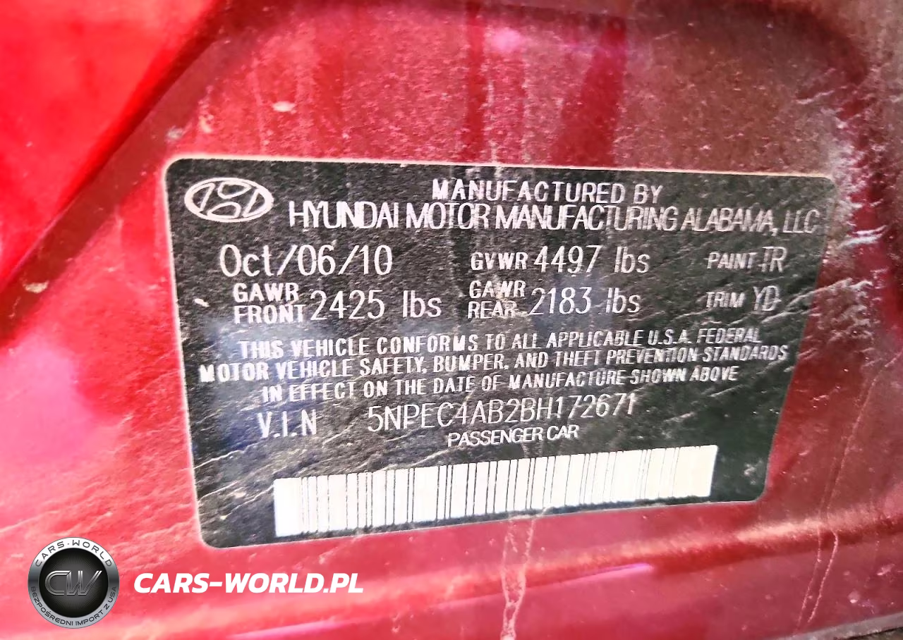 2011 Hyundai Sonata Limited 2.0T VIN:5NPEC4AB2BH172671 - 12